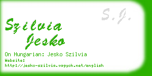 szilvia jesko business card